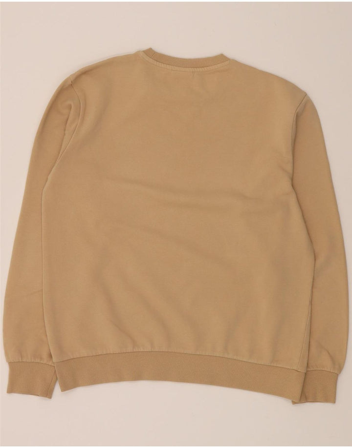 FILA Mens Sweatshirt Jumper Medium Beige Cotton Vintage Fila and Second-Hand Fila from Messina Hembry 