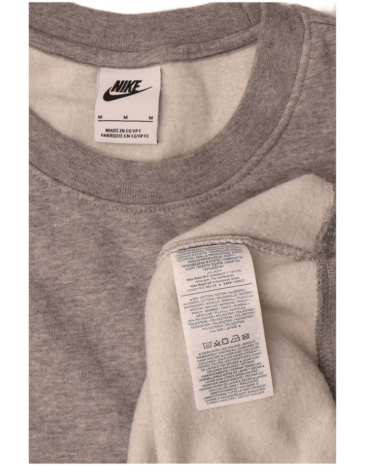 Felpa Nike da uomo in cotone chiazzato grigio medio