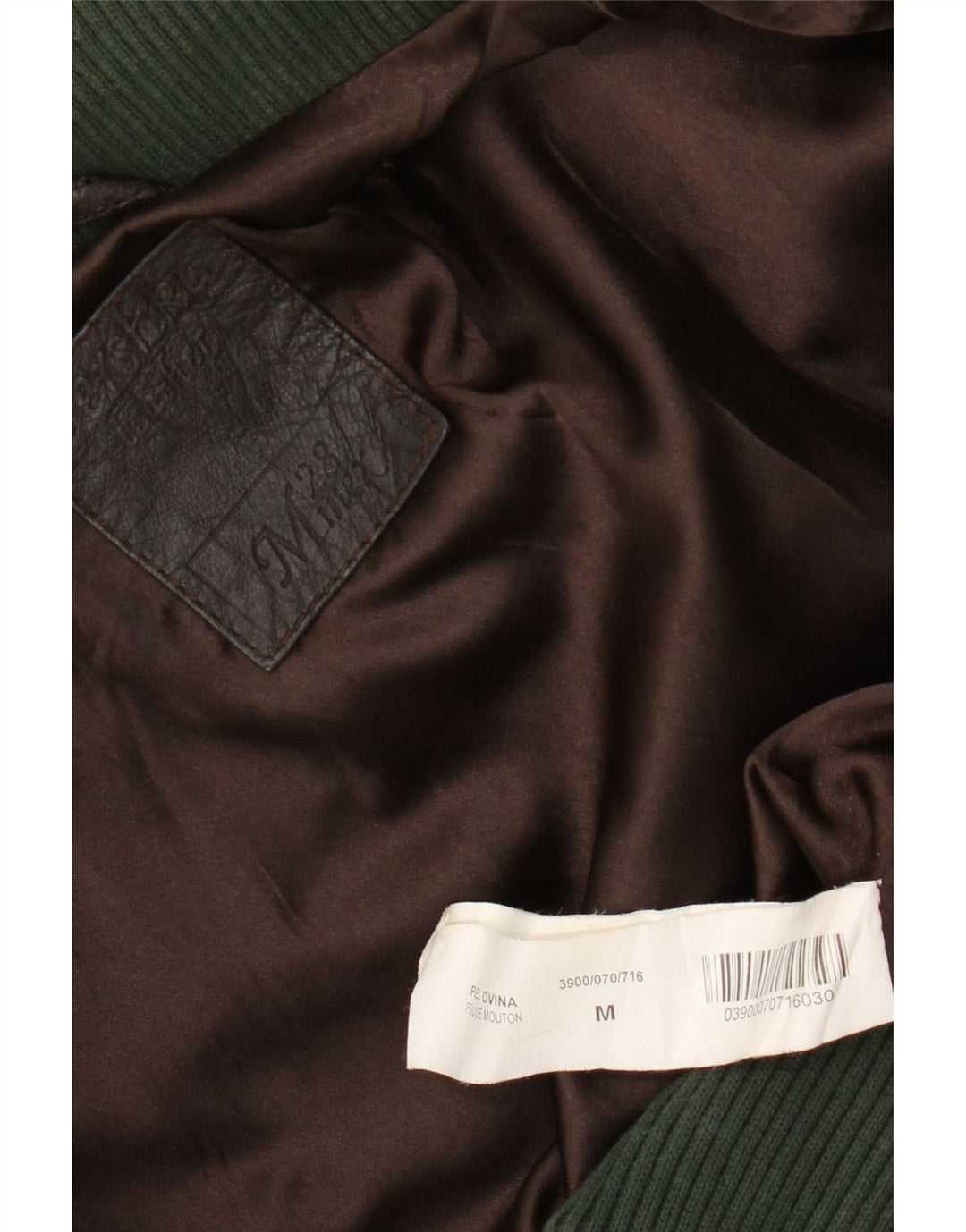 Giacca in pelle bomber da donna Bershka UK 12 Pelle marrone medio