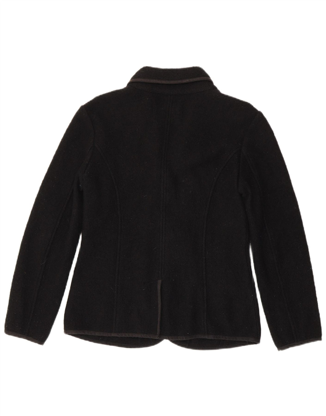 Giacca blazer a 4 bottoni da donna Woolrich UK 14 grande lana nera
