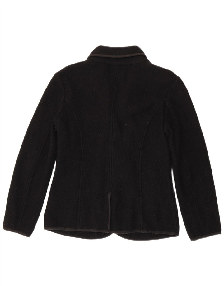 Giacca blazer a 4 bottoni da donna Woolrich UK 14 grande lana nera