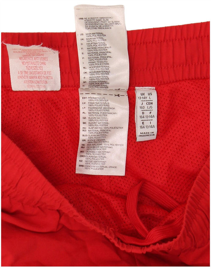 Pantaloncini sportivi Adidas da bambino 13-14 anni in poliestere rosso