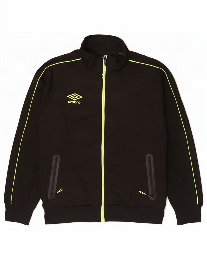 Giacca da ginnastica da uomo Umbro grande in poliestere nero