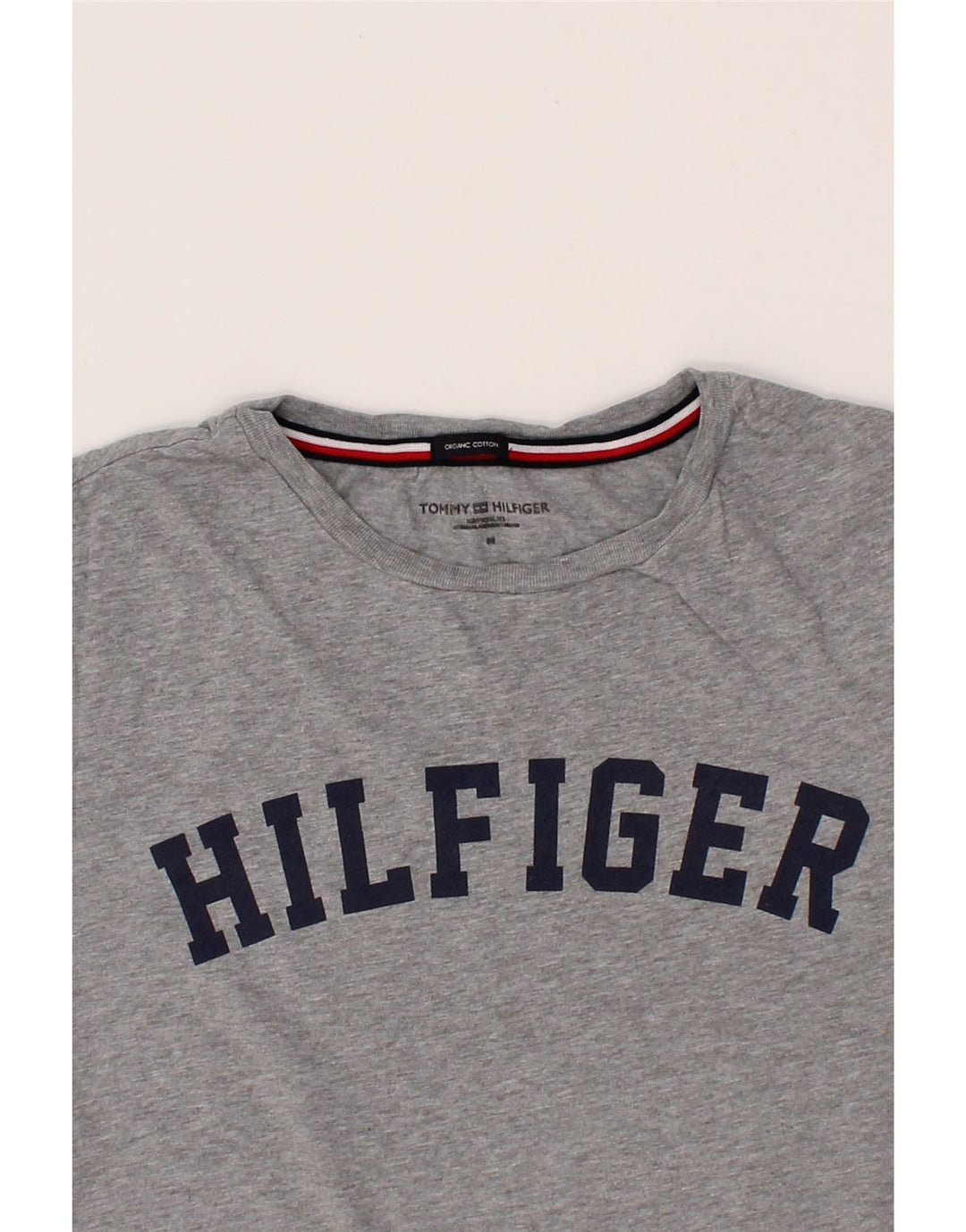 TOMMY HILFIGER T-shirt grafica da uomo Top in cotone grigio medio