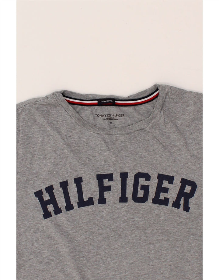 TOMMY HILFIGER T-shirt grafica da uomo Top in cotone grigio medio