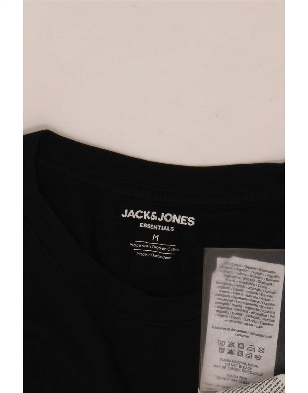 T-shirt da uomo Jack & Jones Top in cotone nero medio