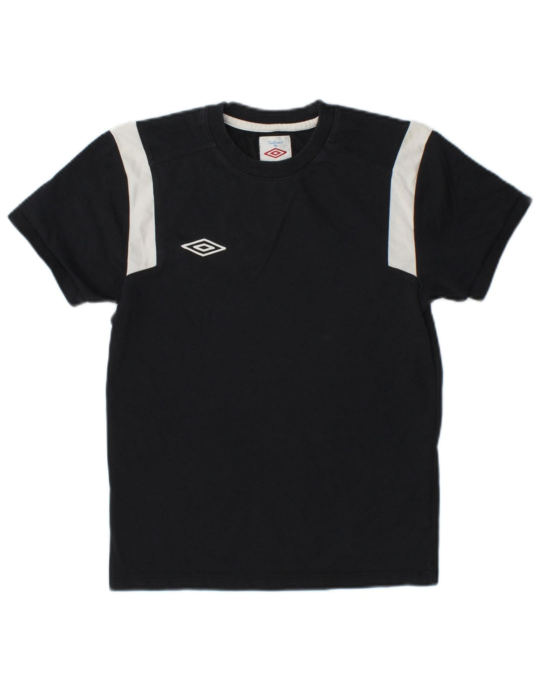 Maglietta Umbro per ragazzi, 9-10 anni, cotone color block medio nero