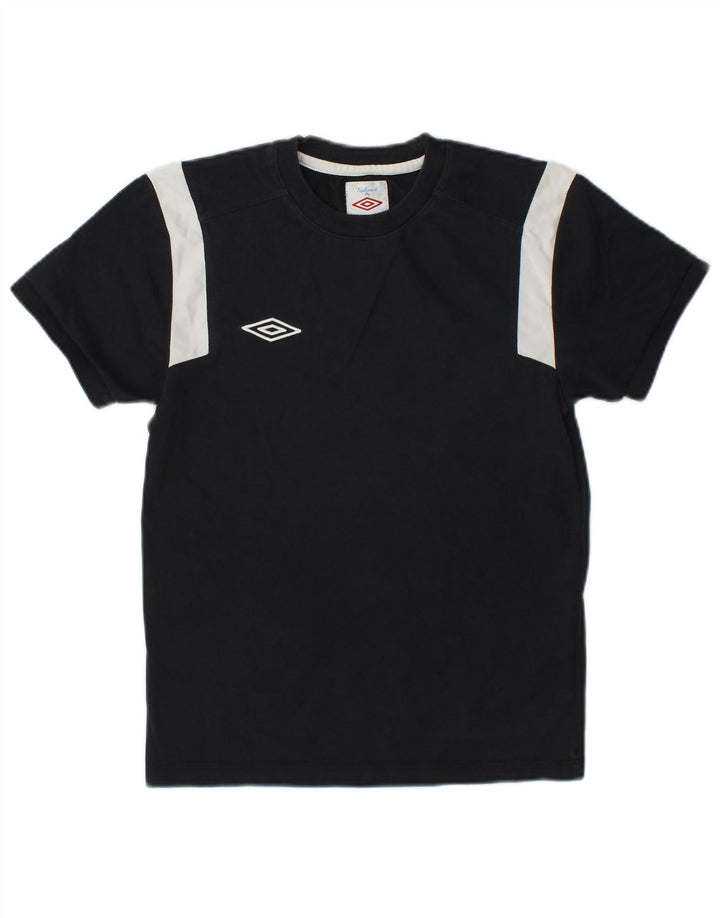 Maglietta Umbro per ragazzi, 9-10 anni, cotone color block medio nero