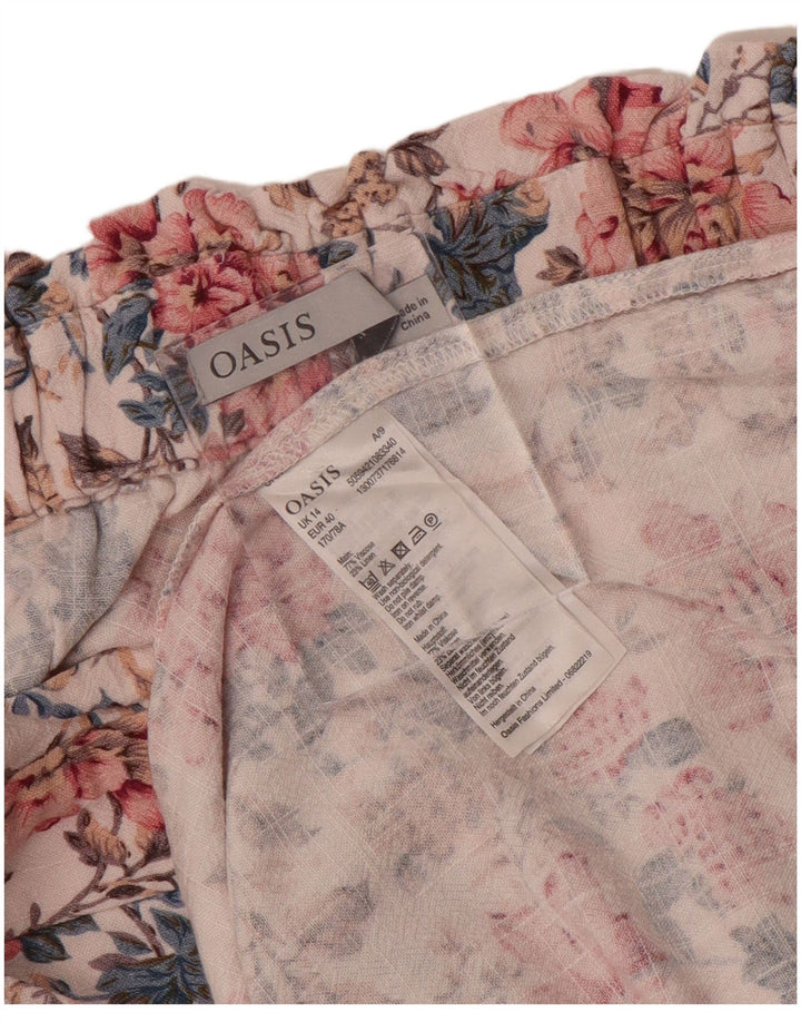 Gonna longuette da donna Oasis UK 14 media W30 viscosa floreale multicolore