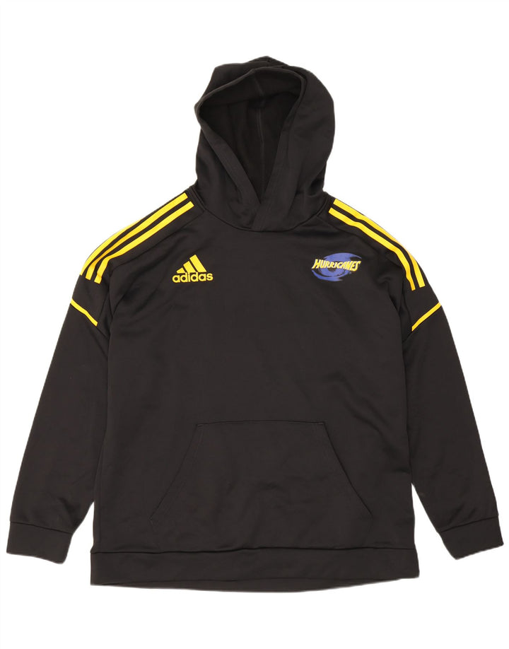 Felpa con cappuccio grafica da uomo Adidas XL poliestere nero