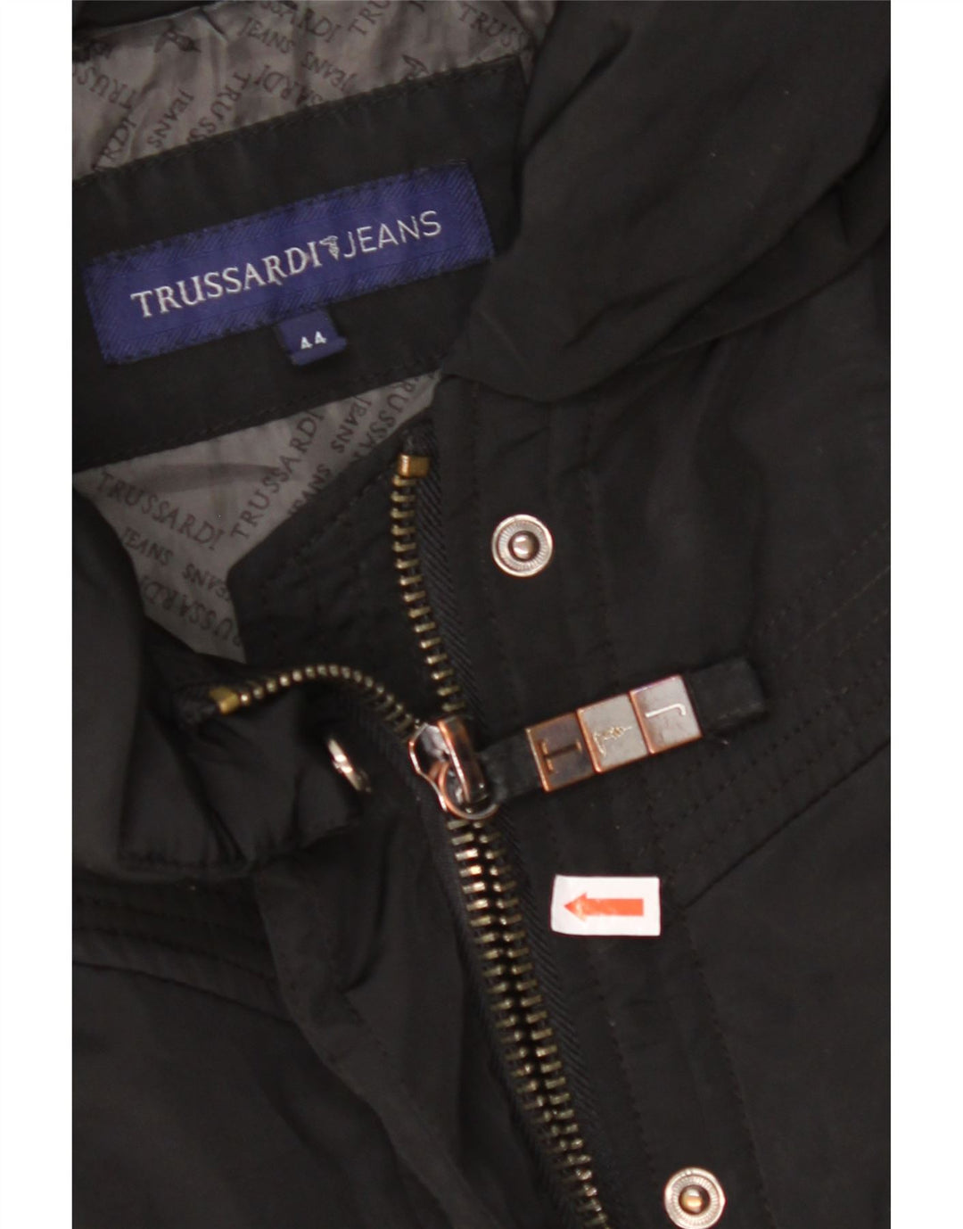 Cappotto Giacca a Vento Donna TRUSSARDI JEANS IT 44 Medio Nero Poliestere