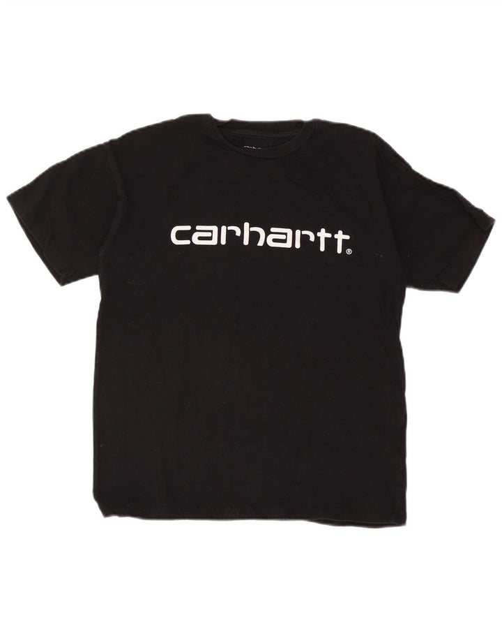 T-shirt grafica da uomo Carhartt Top piccola in cotone nero