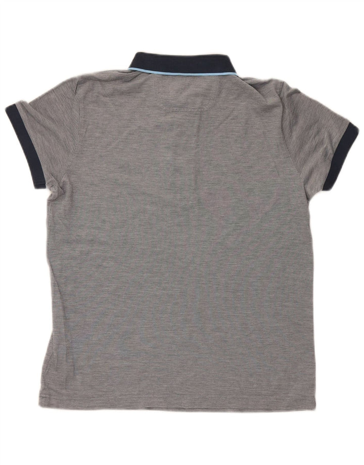 Polo da uomo Hugo Boss in cotone color block grigio medio