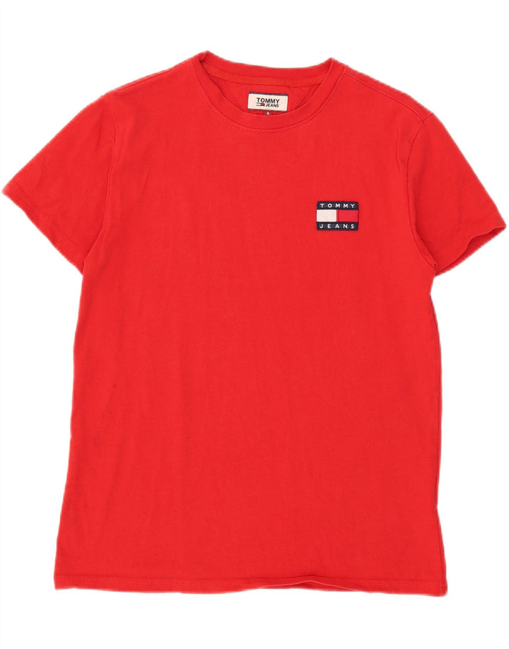 TOMMY HILFIGER T-shirt da uomo Top piccola rossa in cotone