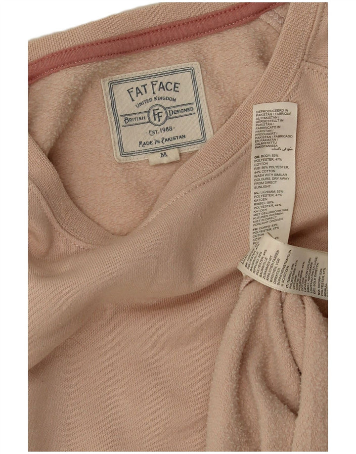 Felpa da donna Fat Face Jumper UK 14 Poliestere rosa medio