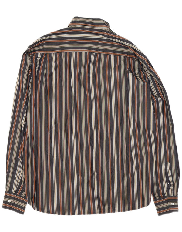 Camicia da yachting da uomo Paul & Shark taglia 43 grande lino a righe multicolori