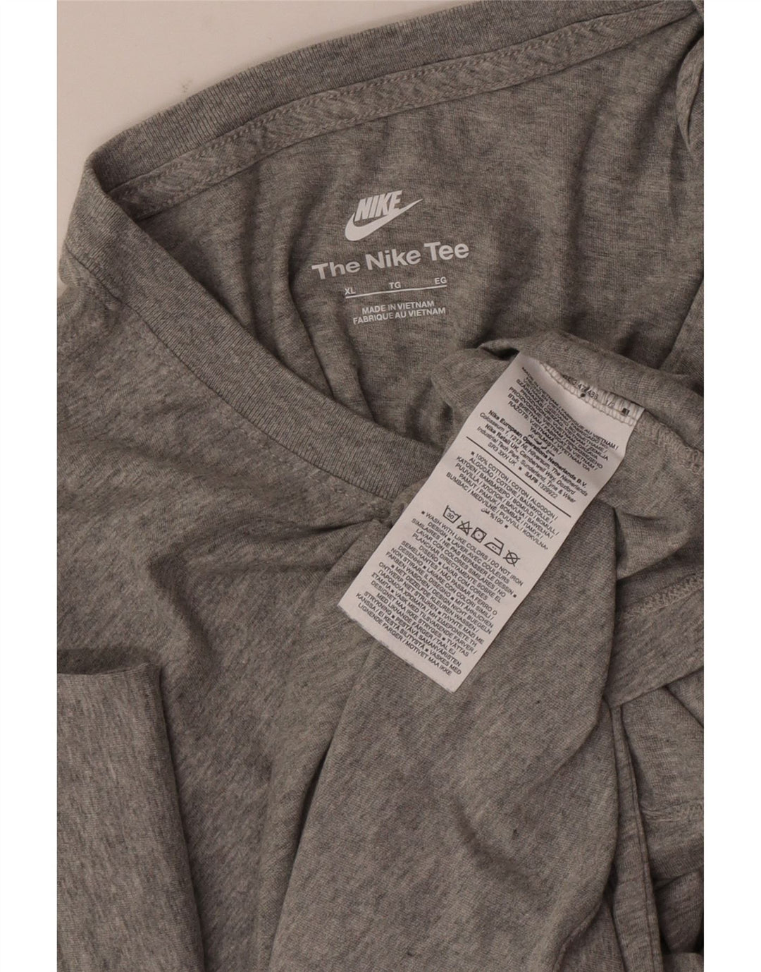 T-shirt da uomo Nike Top XL in cotone chiazzato grigio