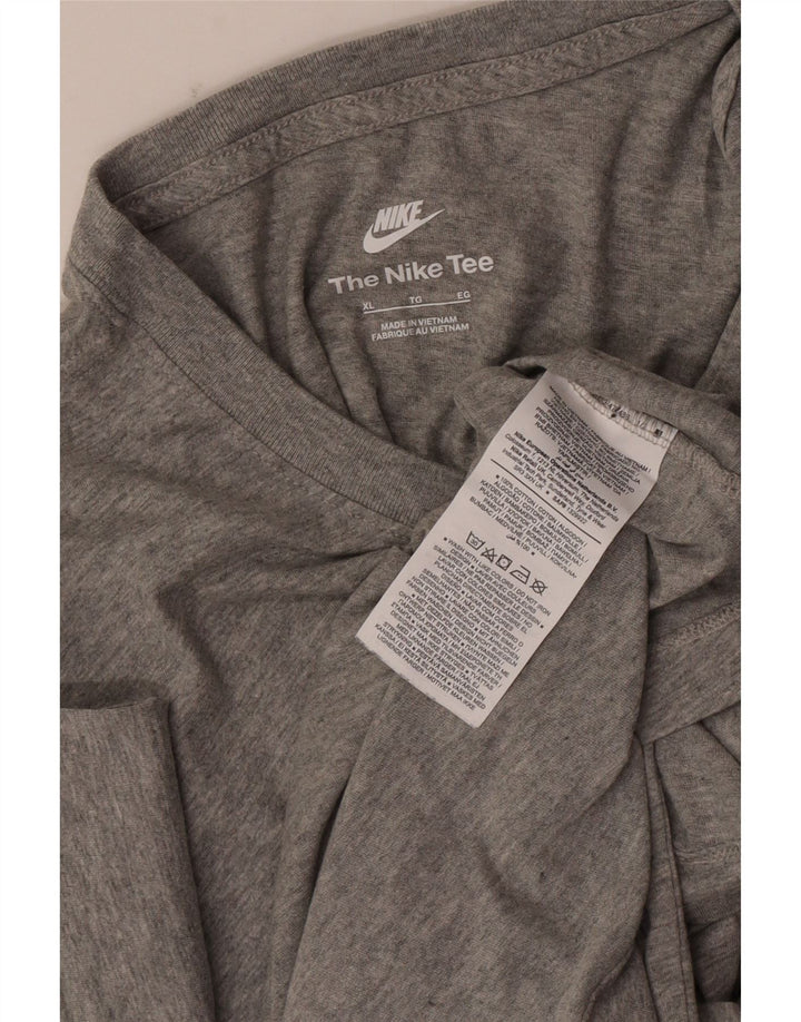 T-shirt da uomo Nike Top XL in cotone chiazzato grigio