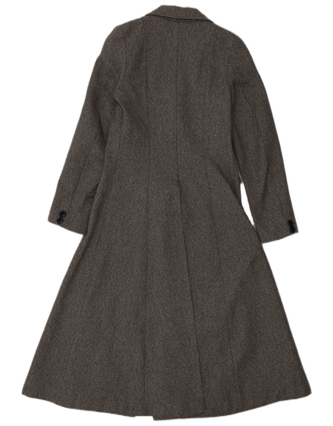 Cappotto doppiopetto vintage da donna UK 10 piccolo in lana grigia