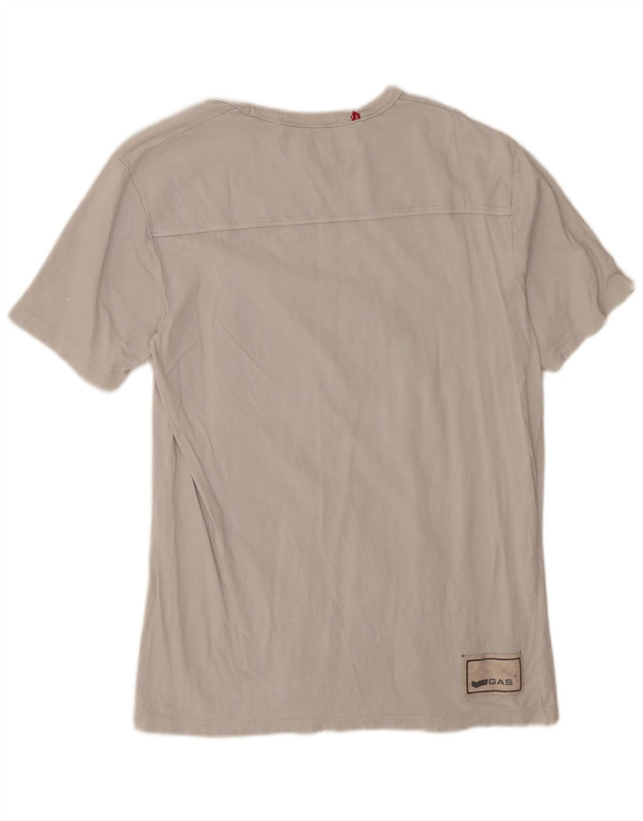 GAS Mens Graphic T-Shirt Top Large White Cotton