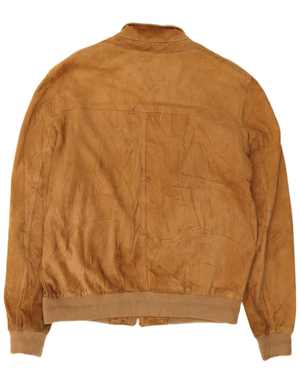 Geox Bomber da uomo in pelle scamosciata Respira UK 44 2XL Pelle beige