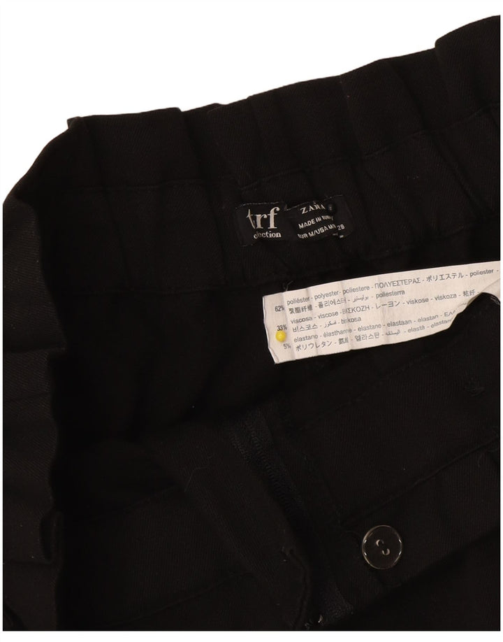 Pantaloncini casual a vita alta Zara Trafaluc da donna medi W26 poliestere nero