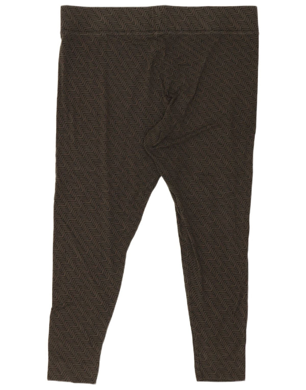 Leggings Capri da donna Marks & Spencer UK 20 2XL Viscosa geometrica kaki