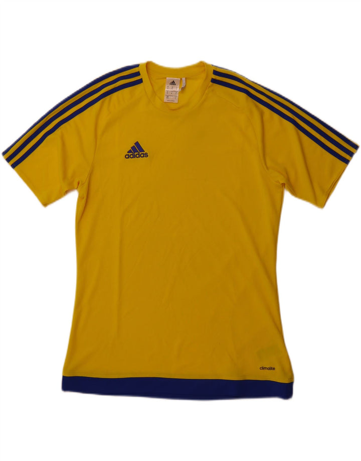 T-shirt ADIDAS da uomo Climalite Top poliestere giallo medio