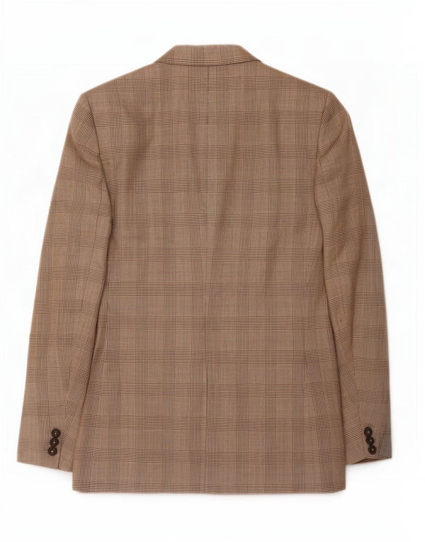 Giacca blazer a 2 bottoni da uomo Marks & Spencer UK 40 a quadri beige medio