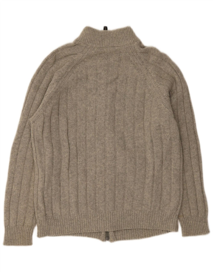 Maglione cardigan da uomo Avirex in lana grigio medio
