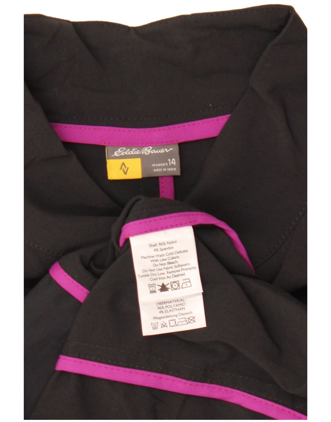 Giacca utility da donna Eddie Bauer US 14 XL nylon nero
