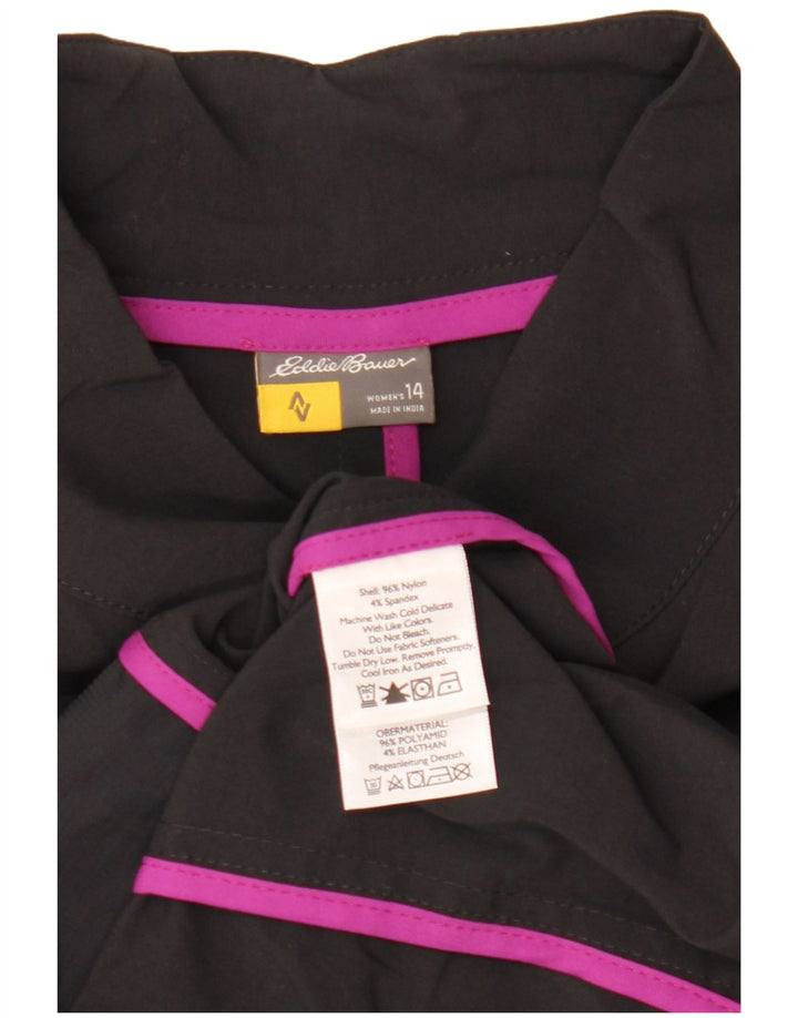 Giacca utility da donna Eddie Bauer US 14 XL nylon nero