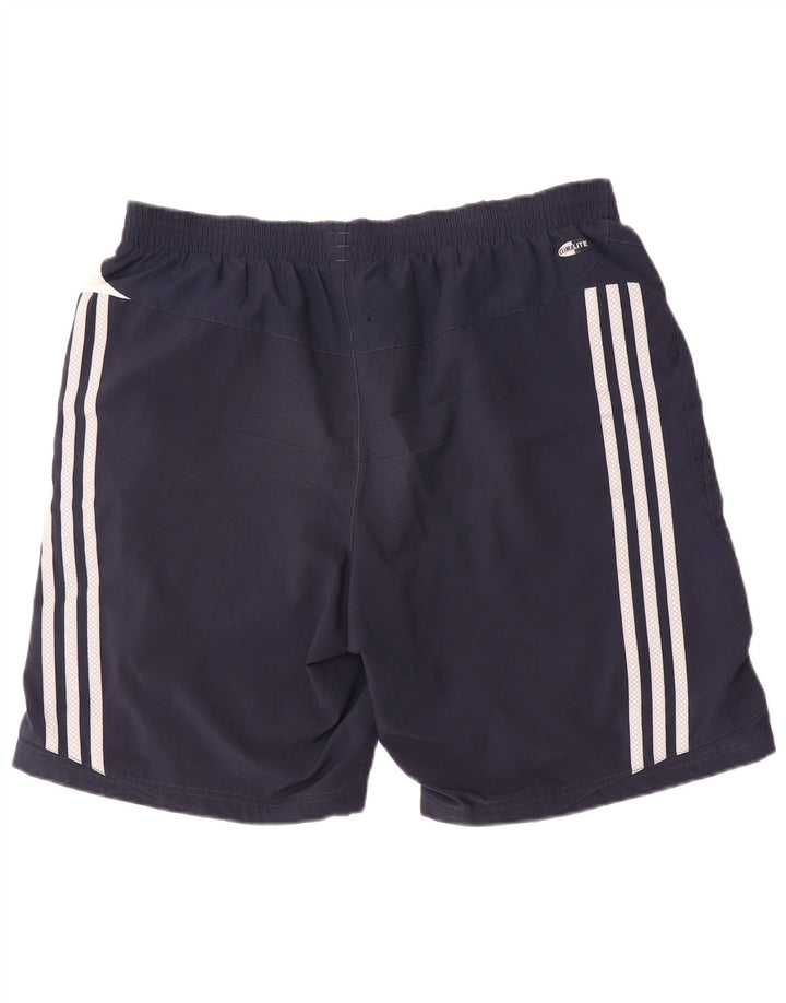 Pantaloncini sportivi Adidas Climalite da uomo di grandi dimensioni in poliestere color block blu navy