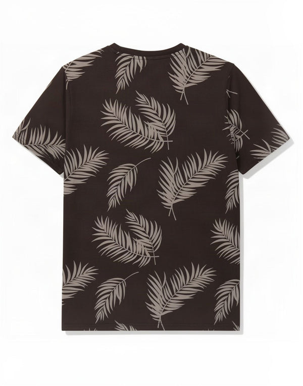 T-shirt grafica da uomo Puma Top in cotone floreale nero medio