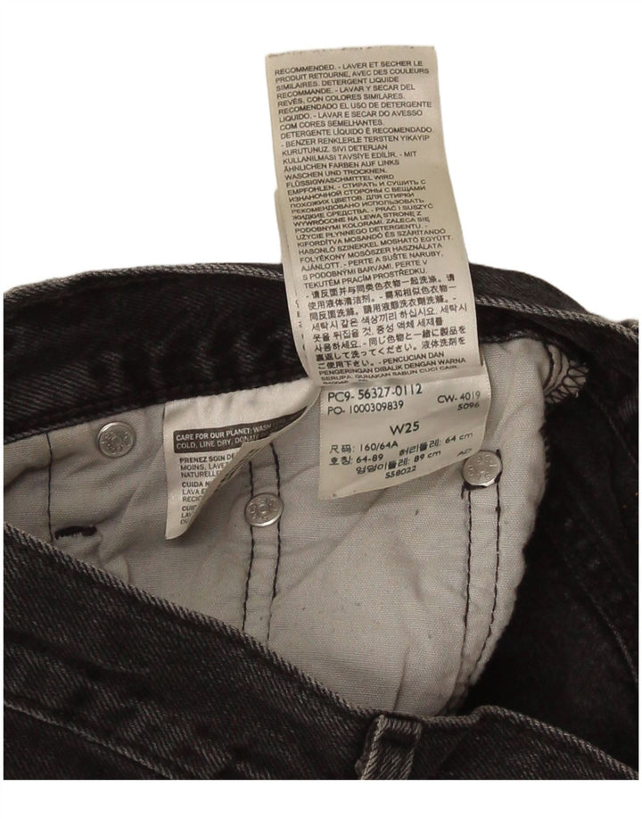 Pantaloncini di jeans Levi's 501 da donna W25 XS in cotone grigio