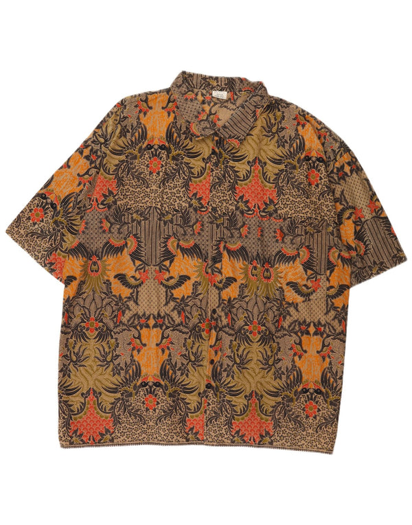 Camicia a maniche corte da uomo con motivo astratto Alit Astika 5XL multicolore
