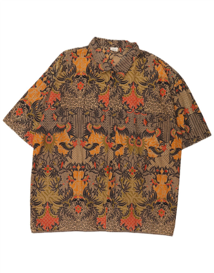 Camicia a maniche corte da uomo con motivo astratto Alit Astika 5XL multicolore