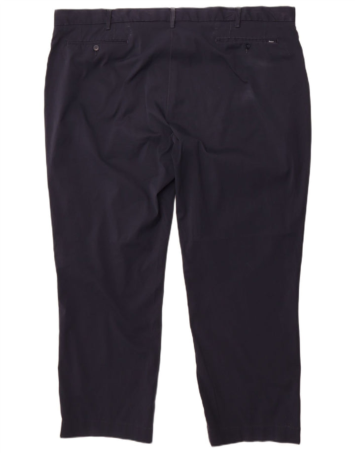 Pantaloni chino da uomo Polo Ralph Lauren W46 L30 poliestere blu navy
