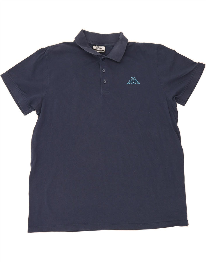 KAPPA Mens Polo Shirt 2XL Navy Blue Cotton Vintage Kappa and Second-Hand Kappa from Messina Hembry 