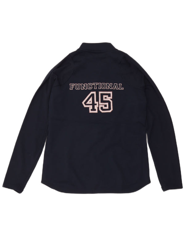Top da tuta Nike Dri Fit Graphic Pullover da donna UK 14 medio blu navy