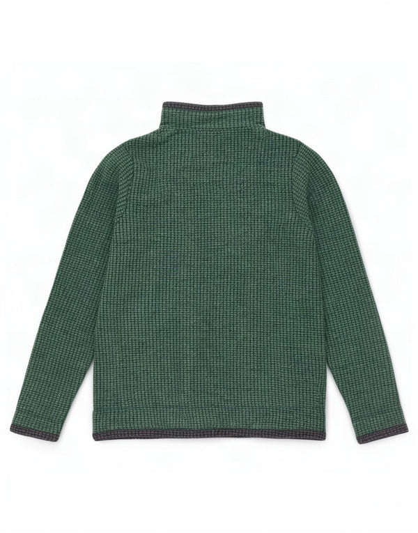 Maglione in pile da donna con collo con zip Weird Fish UK 14 grande poliestere verde