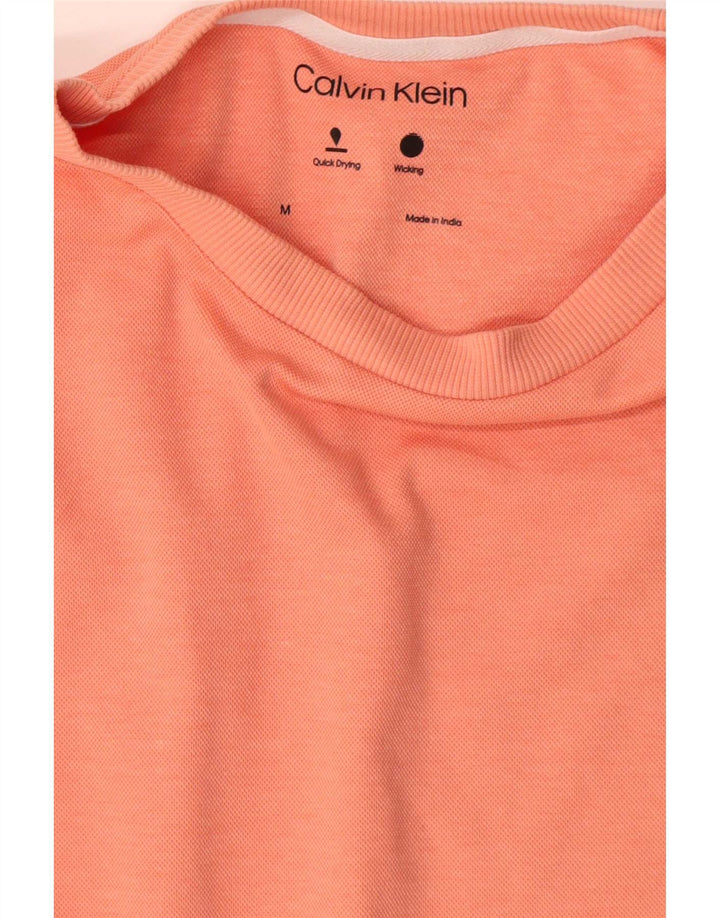 T-shirt da uomo Calvin Klein Top in cotone arancione medio
