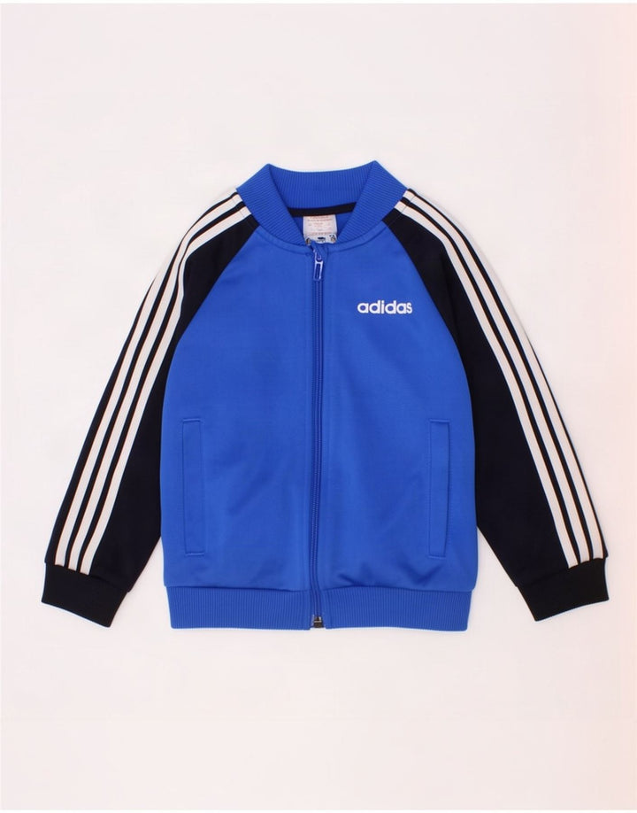 Giacca da tuta da ragazzo Adidas 2-3 anni in poliestere color block blu