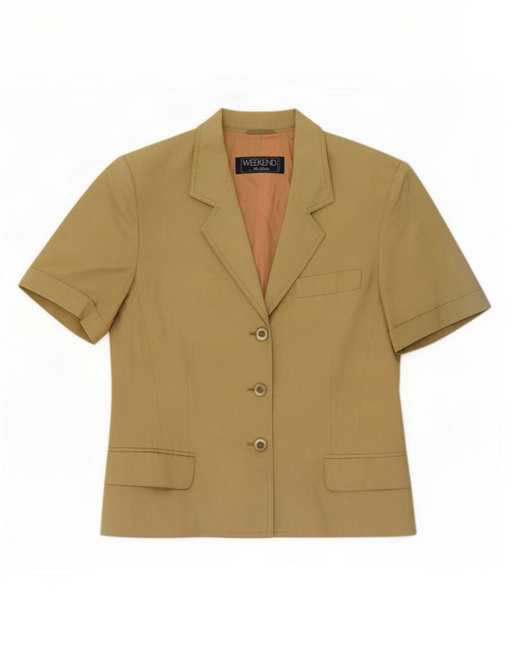 Giacca blazer a 3 bottoni Max Mara da donna Weekend UK 14 Large Kaki