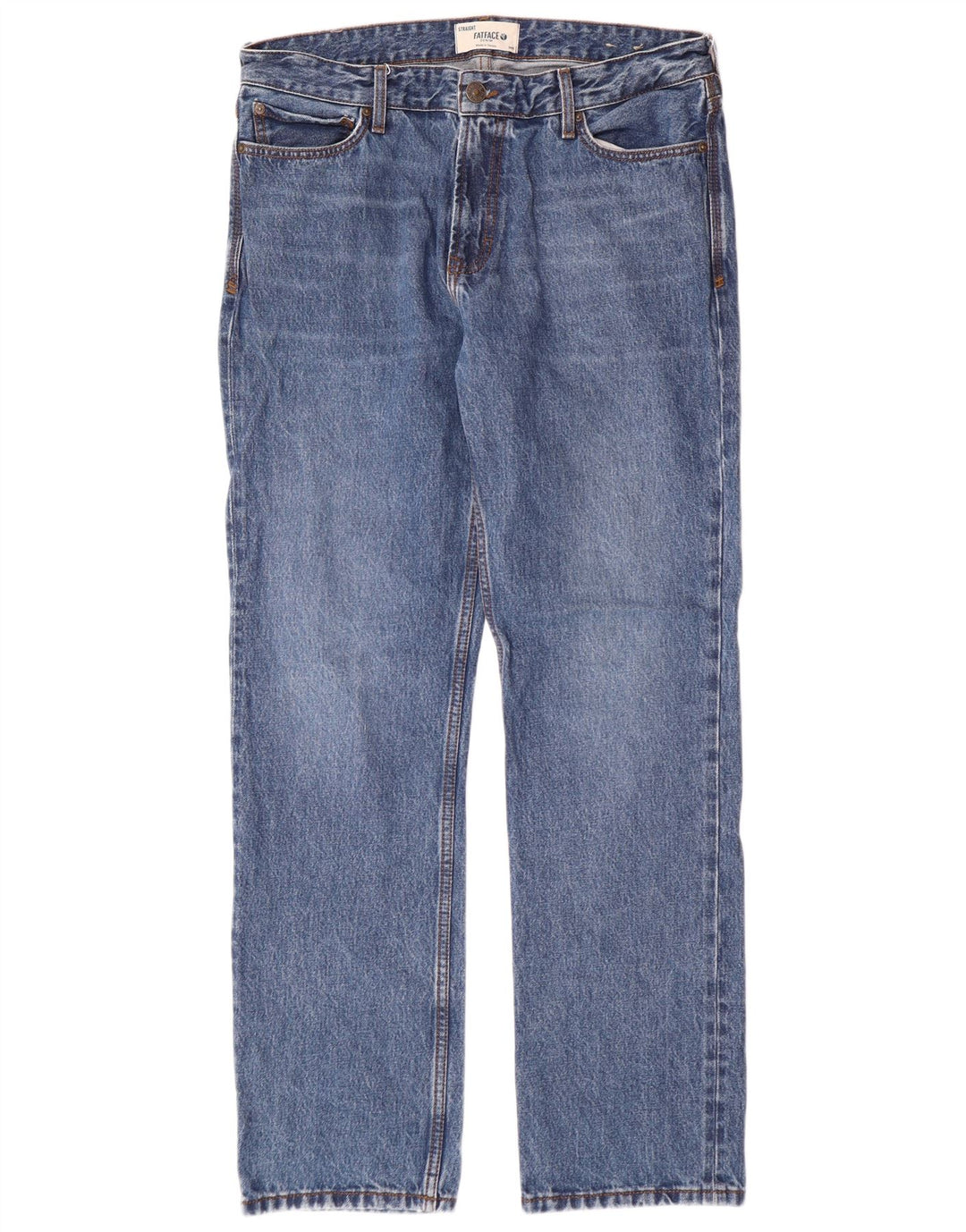 Jeans dritti da uomo Fat Face W34 L32 cotone blu
