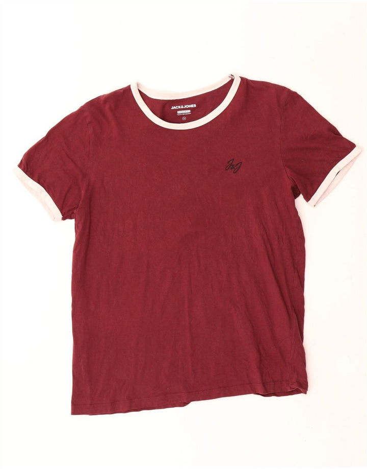 Jack & Jones - T-shirt da uomo con vestibilità regolare, in cotone marrone medio medio