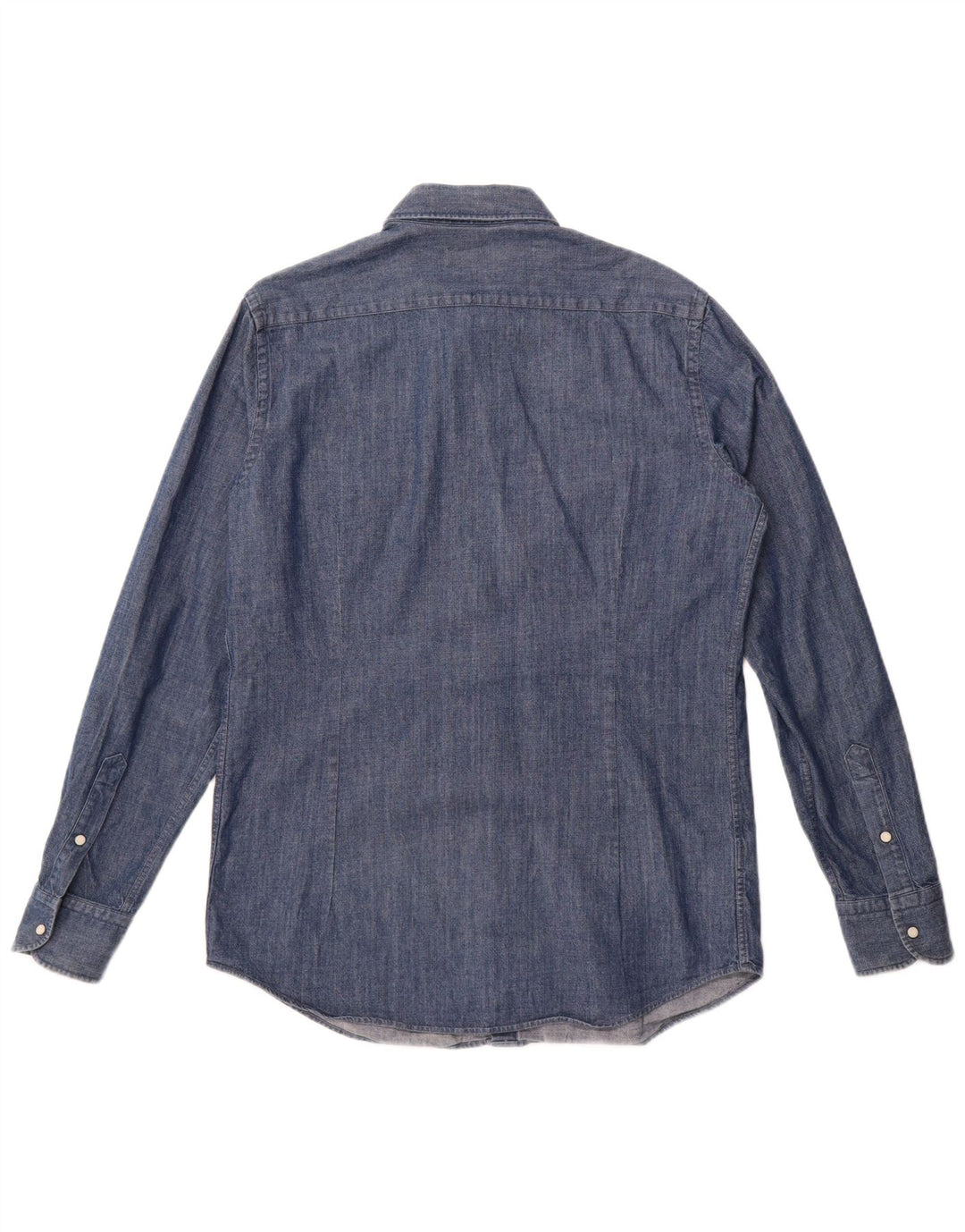 Camicia in denim da uomo Massimo Dutti in cotone blu medio