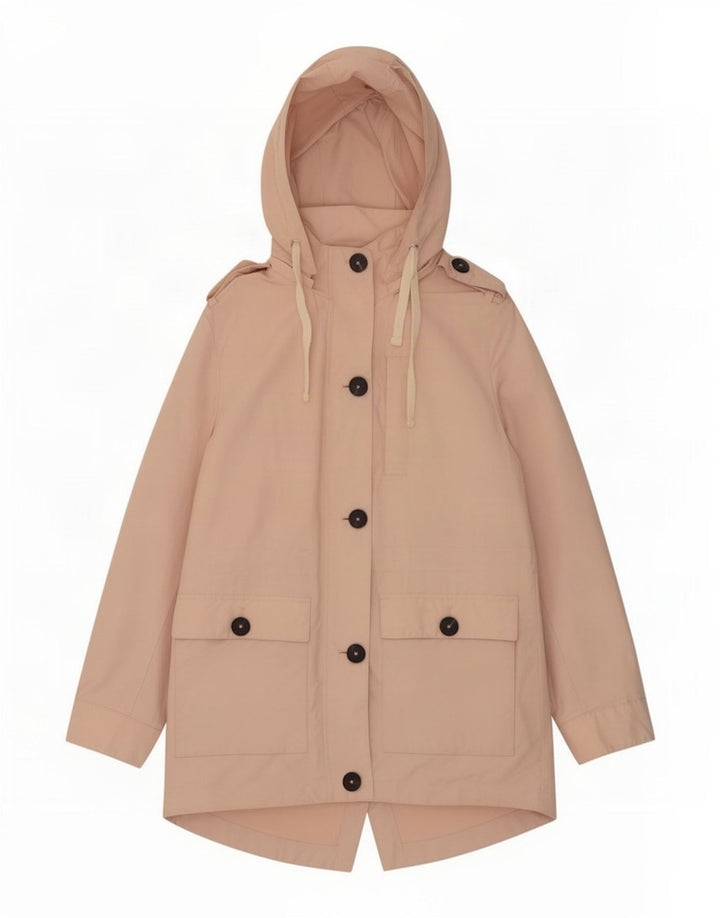 Giacca Parka militare con cappuccio da donna Marks & Spencer UK 12 Rosa medio