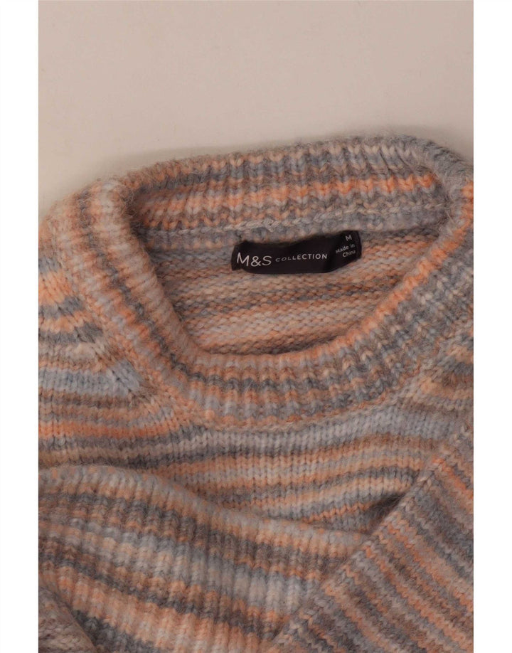 Maglione maglione con scollo a barca da donna Marks & Spencer UK 14 medio multicolore