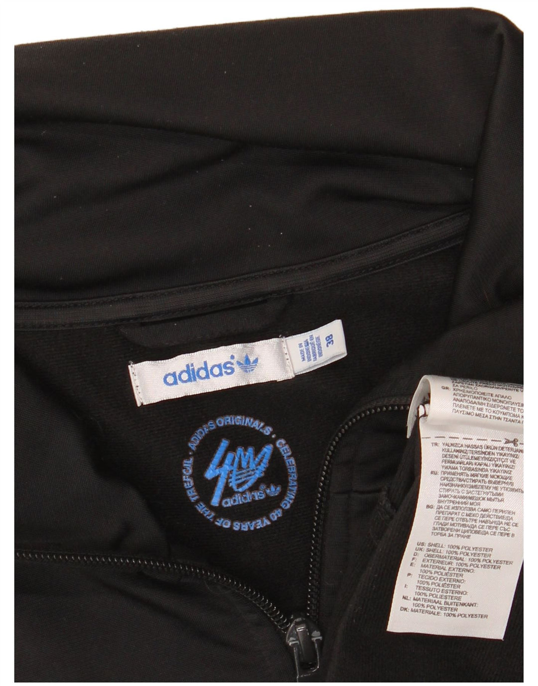 Giacca da tuta da donna ADIDAS EU 38 medio nero poliestere